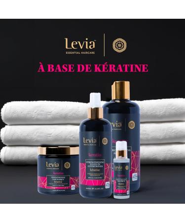 Levia | Keratin Leave-In Treatment Cream | Strengthens Hair Vitality | Nourishes and Moisturizes | Keratin Leave-In Treatment Cream | For All Hair Types | 350ml - Buy Online on GoSupps.com