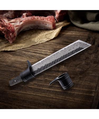 Tanto Blank Blade for Knifemaking | T10A Damascus San Mai Full Tang | DIY Custom Knife Blade for Outdoor & Camping (Includes Guard) - Buy Online on GoSupps.com