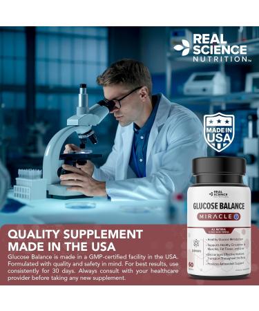 Real Science Nutrition Glucose Balance Natural Nitric Oxide Support for Healthy Glucose Metabolism Circulation Energy & Nutrient Utilization Metabolic Wellness Supplement - Buy Online on GoSupps.com