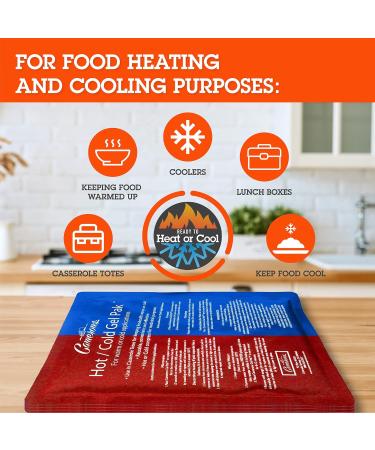 XL Hot/Cold Gel Pack Set - 2 Large Ice & Heating Packs (8x11) - Reusable for Injuries, Physical Therapy, and Food Temperature Control - Buy Online on GoSupps.com