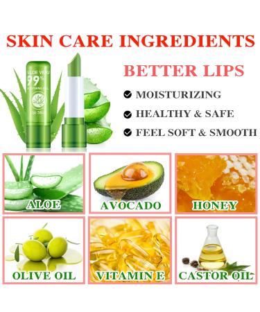 3 Pack Aloe Vera Magic Color Changing Lipstick Set | Long Wear & Moisturizing | Waterproof Matte Lip Balm Makeup - Buy Online on GoSupps.com