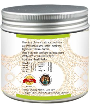 Greenwood Essential Pure Jasmine Sambac Floral Wax (Jasminum sambac) 100% Natural Therapeutic Grade 100gm (3.5 oz) - Buy Online on GoSupps.com