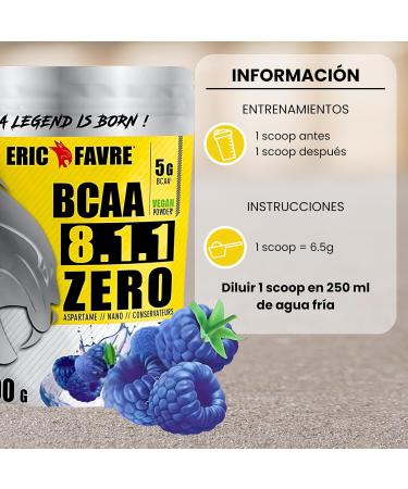 Eric Favre BCAA 8.1.1 Zero 500g - Peach Tea - Buy Online on GoSupps.com