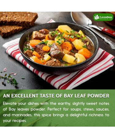 Lavendium Premium 100g (3.52oz) Bay Leaf Powder Unprocessed Ground Bay Leaves Dried 100% Natural & Pure from Bay Leaves Bay Leaf Spice No Additives No Gluten Vegan. - Buy Online on GoSupps.com