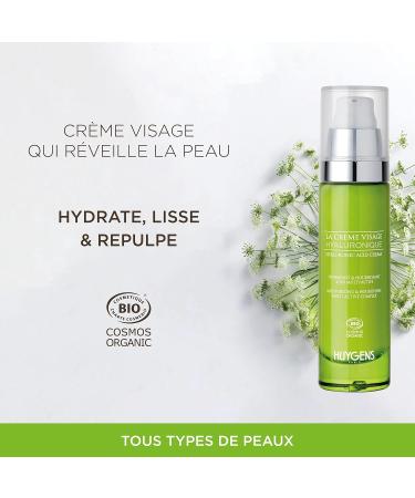 Moisturizing Cream - 100% Immediate Hydration - HUYGENS Organic Hyaluronic Acid Cream - Revitalizes & Smoothes - 50ml - 100% natural - Made In France - Buy Online on GoSupps.com