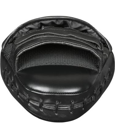 FightX Punching Mitts for Boxing Leather Curved Punch Mitts - Men & Women MMA Training Equipment - Muay Thai Sparring Training Mitts - Hitting Pads in Multiple Colors - Full Black - Buy Online on GoSupps.com