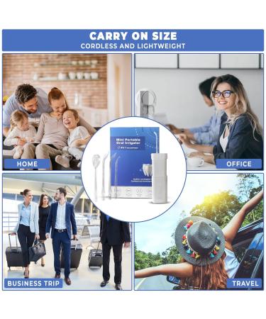 Shop Tuth Premium Dental Water Flosser - Portable Oral Irrigator with 4 Tips 3 Jet Settings IPX7 Waterproof - Ideal for Travel - Buy Online on GoSupps.com