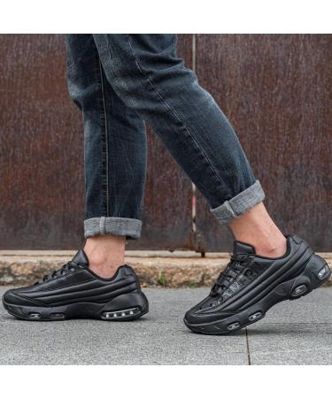 LARNMERN Men's Non Slip Work Shoes - Waterproof Slip Resistant Sneakers for Kitchen & Restaurant - Air Cushion, Size 10.5 Black - Buy Online on GoSupps.com
