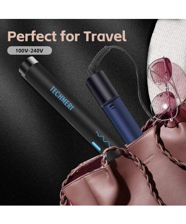 TECHMERI 2-in-1 Hair Straightener & Curler - Ionic Ceramic Flat Iron 1 Inch 450 F Dual Voltage - Perfect for International Shipping - Buy Online on GoSupps.com