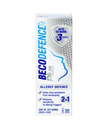 Becodefence Plus Nasal Spray Gets to Work in 3 Minutes NonDrowsy 120 Sprays 20 ml 20 ml (Pack of 1) Plus Allergy