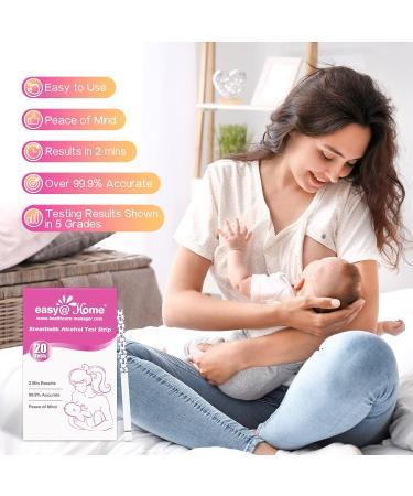 Easy Home Breastmilk Alcohol Test Strips - Quick & Precise Detection for Nursing Mothers - 20-Pack - Buy Online on GoSupps.com