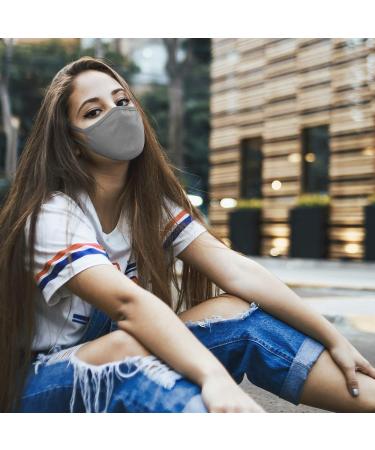 JAGO Washable Facial Masks - 2-Layer Cotton Community Masks for Men & Women | Filter Compartment | Available in Sets of 2/4/8/10 | Everyday Gray Fabric Mask - Buy Online on GoSupps.com