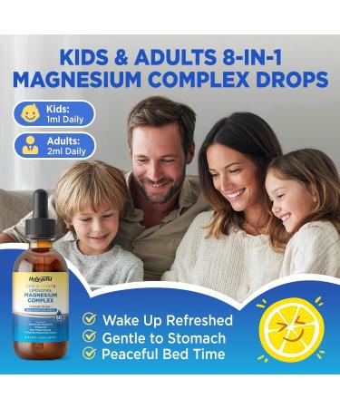 Liposomal Kids Magnesium Complex Drops Liquid Triple Magnesium 400Mg Supplement for Kids & Adults with D3 & K2 B6 Zinc Taurine Theanine & Chamomile Muscle Relief Sleep Stress 4 Fl Oz - Buy Online on GoSupps.com