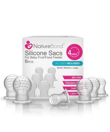 NatureBond Silicone Teat Sac for Baby Food/Fruit Feeder  BPA Free