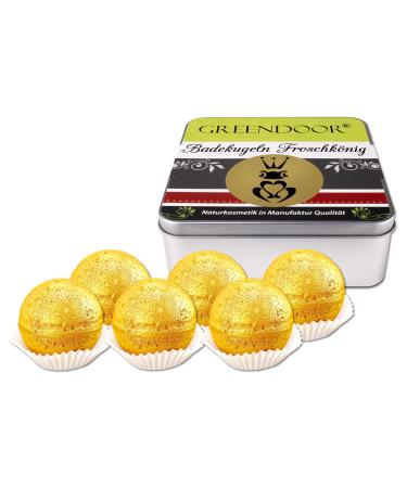 Greenendoor bathing chrally gift set frog queens 480g 6 natural golden bath balls nourishing organic cocoa butter bathing additive nature bombs set natural cosmetics for giving away swimming gifts