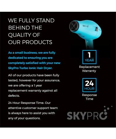 Turbo Ionic Blow Dryer - Quiet Powerful & Anti-Frizz Technology | Tourmaline Hair Dryer with Infrared Heat & Attachments | Travel-Friendly Short Barrel Design - Buy Online on GoSupps.com