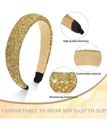 4-Piece Rhinestone Crystal Headband Set - Handmade Bling Hairbands for Women & Girls in Black, White, Red, Gold - Buy Online on GoSupps.com