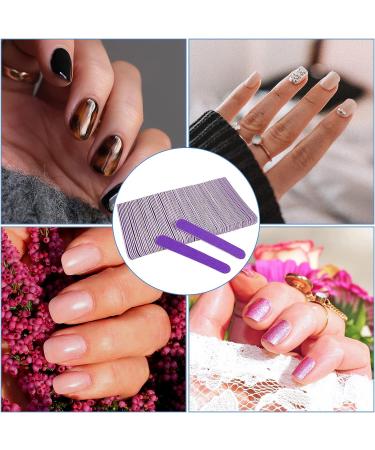100 Pcs Mini Nail Files - Double Sided Emery Board for Natural Nails - Disposable Colorful Manicure Tool Set for Home & Salon Use - Travel Size, Purple - Buy Online on GoSupps.com