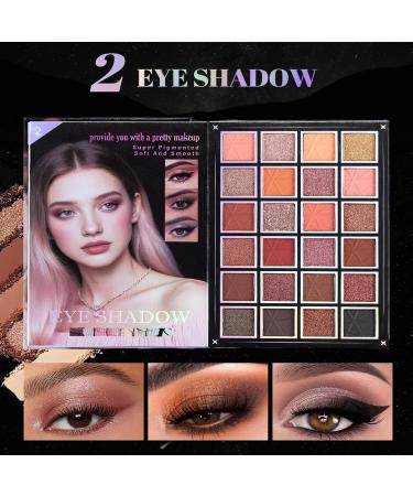 Makeup Palettes 48 Colours Matte Eyeshadow Face Glitter Blush Contour Palette for Women Brides Daily Work Party Travel Birthday Wedding Sitting - Buy Online on GoSupps.com