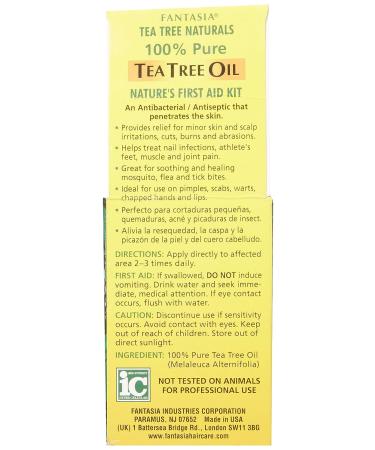 Fantasia Tea Tree Naturals 100% Pure Tea Tree Oil 1 Oz - Natural remedy for skin and hair care - Buy Online on GoSupps.com