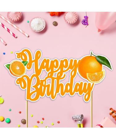 Seyal Orange Happy Birthday Cake Topper - Buy Online on GoSupps.com