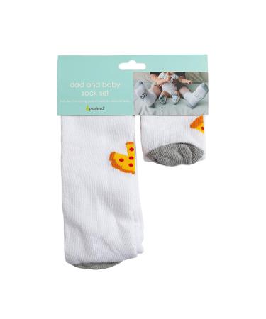 Pearhead Dad & Baby Matching Slice Pizza Sock Set | White Daddy & Me Socks | Parent & Baby Matching Apparel - Buy Online on GoSupps.com
