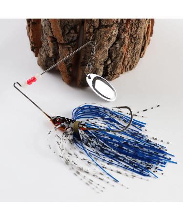 6 Pcs Bass Spinner Baits for Bass, Trout & Salmon Fishing - Hard Metal Spinnerbaits by Free Fisher - Buy Online on GoSupps.com