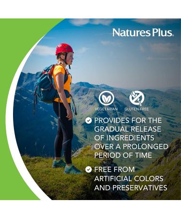 NaturesPlus Vitamin B6 500mg Sustained Release - 90 Vegetarian Tablets | Energy & Metabolism Booster | Memory, Mood, Immune Support | Gluten-Free - Buy Online on GoSupps.com