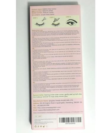 Emeda 3D Soft & Fluffy Cat Wing False Eyelashes - 10 Pairs of Natural Black Stripe Lashes (SK 20) - International Shipping Available - Buy Online on GoSupps.com