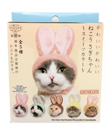 Kitan Club Cat Cap - Pet Hat Blind Box Includes 1 of 5 Cute Styles - Soft, Comfortable - Authentic Japanese Kawaii Design - Animal-Safe Materials, Premium Quality (Rabbit)