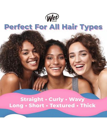 Wet Brush Thin Detangler Brush - Purple - Custom Care - Ultra-Soft IntelliFlex Bristles - Pain-Free Comb for All Hair Types - Men, Women, Boys, and Girls - Buy Online on GoSupps.com