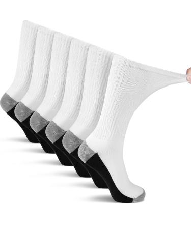 LIN Diabetic & Circulator Socks Women Men  Non-Binding Sock 9-11 10-13 13-15 Edema Neuropathy Lymphedema 6 Pairs