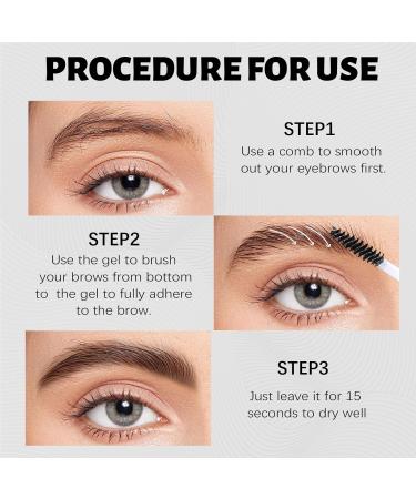 U-Shinein The Brow Glue 14H Extreme Hold Eyebrow Gel Non Sticky Formula Natural Finish Strong-Hold Clear-Drying and Water-Resistant Brow Gel Creates Laminated Brows LImitless Brow Looks Clear and Brown Clear + Brown - Buy Online on GoSupps.com