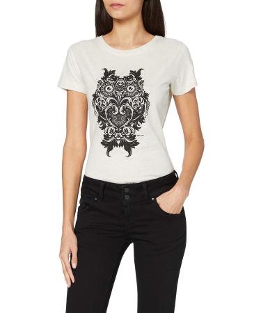 Del Sol Color Changing Women's Boyfriend Tee Ornate Owl Size XL