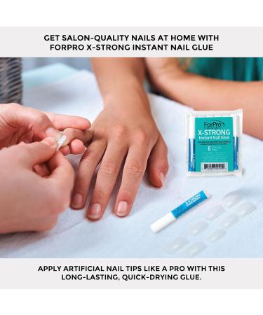 ForPro Professional Collection X-Strong Instant Nail Glue - Long-Lasting Quick-Drying Super Glue for Fake Nails (Pack of 6) - International Shipping Available - Buy Online on GoSupps.com