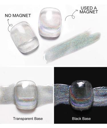 15ml Laser Silver Cat Eye Gel Nail Polish Glitter Supper Shining Semi Permanent Varnish Soak Off Nail Art Gel - (Color: Sliver) - Buy Online on GoSupps.com