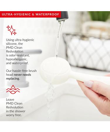 PMD Clean Redvolution - Smart Facial Cleansing Device with Silicone Brush & Red Light Therapy for Smoother Skin Fine Lines Reduction & Firming - Face & Body Care - Buy Online on GoSupps.com