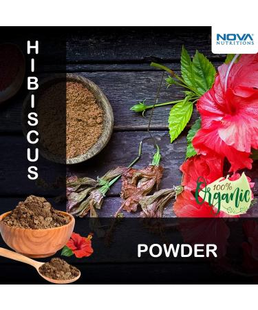 Organic Hibiscus Flower Powder 16oz (454g) - Nova Nutritions - Buy Online on GoSupps.com