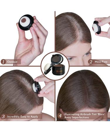Melange Boutique Hairline Powder Instant Formula (Black) - Root Touchup & Concealer for Gray Roots, Thinning & Bald Spots - Buy Online on GoSupps.com