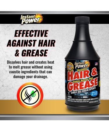 Instant Power Hair and Grease Drain Opener - 20 oz Liquid Drain Cleaner and Clog Remover - Buy Online on GoSupps.com