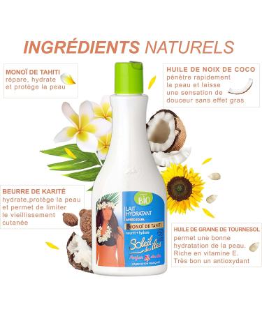 Sun of the Islands | Tahitian Monoi After-Sun Milk - Nourishing and Moisturizing - Soothes the Skin - Enriched with Shea Butter Certified Organic by ECOCERT - Fragrance of the Islands - Made in France - - Buy Online on GoSupps.com