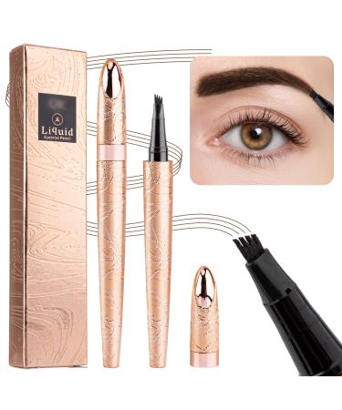 Eyebrow Pencil Dark Brown Microblade Eyebrow Pen Long Lasting Eyebrow Brush Brow Pencil Natural Eyebrow Makeup Microblading Pencil for Eyebrows Waterproof Eyebrow Pencil Brown Eyebrow Tint #02 Dark Brown