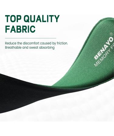 2 Pair Memory Foam Insoles - Comfortable Replacement Insoles for Shock Absorption & Foot Relief | Men US 8 / Women US 10 - Buy Online on GoSupps.com