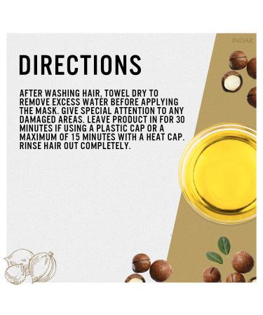 INOAR Macadamia Oil Premium Mask - Intense Hair Conditioning & Moisturizing (2lbs/1kg) - Buy Online on GoSupps.com