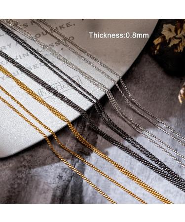 NICENEEDED 18 Strips Metal Nail Art Chains Nail Jewelry Chains Alloy Nail Chains Punk Nail Charms Nail Ornaments Nail Jewels Nail Art Studs for Nail Decoration - Buy Online on GoSupps.com