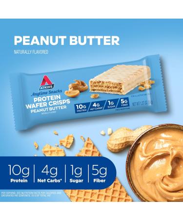 Atkins Iced Coffee Vanilla Latte Protein Shake 15g Protein 4g Net Carb 1g Sugar & Peanut Butter Protein Wafer Crisps 10g Protein 4g Net Carb 1g Sugar Keto Friendly - Buy Online on GoSupps.com