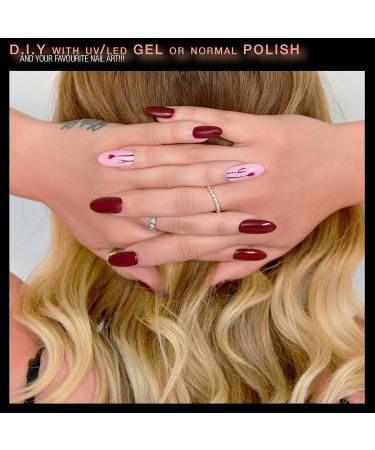 Vixi 600 Long Oval Nail Set with Prep File - 10 Sizes Clear Express Full Cover False Fingernail Extensions for Salon & Home Use - Buy Online on GoSupps.com