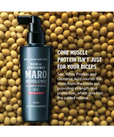 MARO 3D Volume Hair Growth Essence Spray - Japanese Leave-In Conditioning for Thick Strong Hair - 5 oz / 150 ml - Boost Volume & Follicle Protection - Buy Online on GoSupps.com
