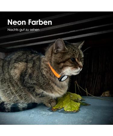 Lucybalu Cat Neck Band for Airtag | Premium Safe & Lightweight Airtag Collar for Cats | Silicone Band in Neon Yellow | Apple Airtag Compatible Cat Tracker - Buy Online on GoSupps.com