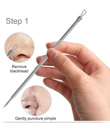 Blackhead Remover Comedone Squeezer Set Blackhead Remover Pore Cleanser Facial Cleansing Pimples Acne Whiteheads Blackhead Remover Kit with Box of 4 - Buy Online on GoSupps.com